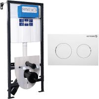 Инсталляция Bettoserb Sava Fix Slim для унитаза с клавишей смыва Белый глянец арт-SET40006466 — фото 1, Инсталляции для унитазов