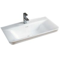 Раковина CeramaLux 60 NY J851 - 60 Белая арт-NYJ851-60 — фото 1, Раковины встраиваемые сверху