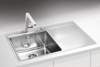 Товар: Мойка для кухни PURE 40L KMB-90 790X525 левая в компл. с сифоном 1127252, арт-1103610.0 - фото 3 Мойка для кухни PURE 40L KMB-90 790X525 левая в компл. с сифоном 1127252, арт-1103610.0 — фото 3, Кухонные мойки