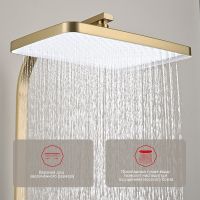 Товар: Душевая система Raglo Золото матовое арт-R01.24.03 - фото 4 Душевая система Raglo Золото матовое арт-R01.24.03 — фото 4, Душевые стойки