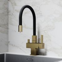 Смеситель для кухни Sancos Arno Золото брашированное Черный арт-SC4005BG — фото 7, Смесители для кухни