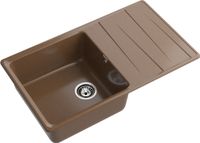 GRANFEST Мойка LEVEL 860L 1-чаша+крыло 860*500мм терракот арт.GF- арт-LV-860L терракот — фото 1, Кухонные мойки