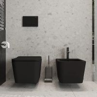 Биде Aqueduto Macio подвесное Черное матовое арт-MAC0340 — фото 4, Биде подвесные