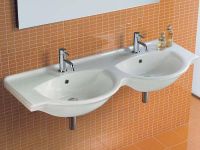 Товар: Раковина Hatria Sophie 125 двойная Белая арт-Y0Q501 - фото 3 Раковина Hatria Sophie 125 двойная Белая арт-Y0Q501 — фото 3, Раковины подвесные