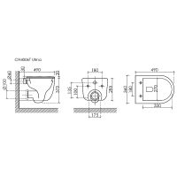 Унитаз Ceramicanova Ulma подвесной Белый с сиденьем Микролифт арт-CN4006T — фото 4, Подвесные унитазы