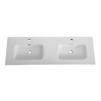 Керамическая раковина с двумя чашами CEZARES арт-CZR-8095-140-2 — фото 3, Раковины встраиваемые сверху