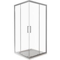 Душевой уголок Good Door Latte CR-100-C-WE 100x100 профиль Белый стекло прозрачное арт-ЛА00007 — фото 2, Квадратные душевые уголки