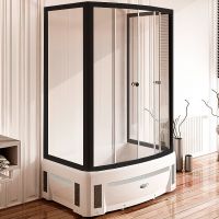 Душевой уголок Radomir Диана 140x95 профиль Черный стекло прозрачное арт-1-03-6-0-0-0140 — фото 1, Прямоугольные душевые уголки