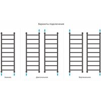 Водяной полотенцесушитель Сунержа Галант+ 1200х400 Черный матовый арт-31-0200-1240 — фото 2, Водяные полотенцесушители