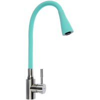 Смеситель для кухни Accoona Нержавеющая сталь Бирюзовый арт-A9890K-3 — фото 1, Смесители для кухни