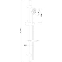 Душевой гарнитур Melodia della vita Luxe Round Хром арт-MSC00102C — фото 2, Душевые гарнитуры на штанге