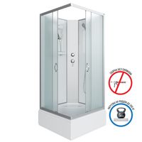 Душевая кабина Niagara Classic NG-1108-14BK (90х90х200) средний поддон(26см),стекло матовое,4 места  арт-11081424BK — фото 2, Душевые кабины