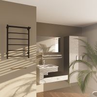 Электрический полотенцесушитель Altasan Горизонт 80х50 П с полкой Черный муар арт-Горизонт8050ПЧМ — фото 5, Электрические полотенцесушители