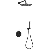 Душевая система Sancos Link с термостатом Черная матовая арт-SC3005MB — фото 1, Встраиваемые душевые комплекты