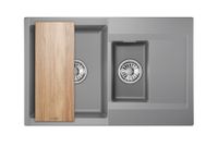 Товар: Granula-ES-, кухонная мойка, кварц, ESTETICA арт-7808, АЛЮМИНИУМ - фото 3 Granula-ES-, кухонная мойка, кварц, ESTETICA арт-7808, АЛЮМИНИУМ — фото 3, Кухонные мойки