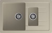 GRANFEST Мойка QUADRO 775KL 1,5-чаши+крыло 765*495мм топаз арт.GF- арт-Q-775KL топаз — фото 2, Кухонные мойки