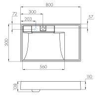 Раковина Aquaton Рейн 80 L на стиральную машину Графит арт-1A72113KRW210 — фото 7, Раковины на стиральную машину