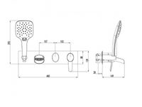 Смеситель для ванны Lemark Atlantiss Хром арт-LM3224C — фото 2, Смеситель для ванны