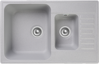 Товар: GRANFEST Мойка QUARZ 21К 1,5-чаши+крыло 740*480мм серый арт.GF-Z- арт-21К серый - фото 1 GRANFEST Мойка QUARZ 21К 1,5-чаши+крыло 740*480мм серый арт.GF-Z- арт-21К серый — фото 1, Кухонные мойки