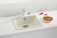 Мойка для кухни ALVEUS QUADRIX 50 GRANITAL+ ARCTIC-G11M 560X460X200 с сифоном 1133398, арт-1128394.0 — фото 3, Кухонные мойки