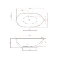 Акриловая ванна Azario Leeds 170x85 без гидромассажа арт-LEE17085 — фото 4, Акриловые ванны