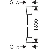 Душевой шланг Axor Хром арт-28626000 — фото 2, Душевые шланги