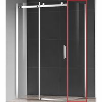 Душевая стенка AQUAme 80 профиль Хром стекло прозрачное арт-AQM4203F — фото 1, Боковые стенки