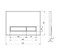 Клавиша смыва KK POL M08 V4 Черная матовая Золото матовое арт-SPP/012/0/K — фото 2, Кнопки смыва