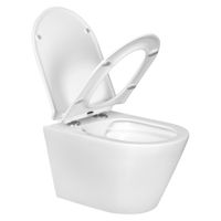 Унитаз подвесной безободковый AQUATEK АЛЬФА 520 x 370 x 330 мм, тонкое сиденье с механизмом плавного арт-AQ1910-00 — фото 5, Подвесные унитазы