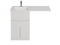 Тумба Vega, 60 см, напольная, 1 ящик, 2 дверцы, белый глянец арт-99.0450 — фото 3, Тумбы под раковину