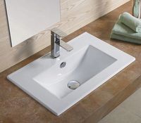 Товар: Раковина CeramaLux 91 Белая арт-YJ-803-90 - фото 2 Раковина CeramaLux 91 Белая арт-YJ-803-90 — фото 2, Раковины встраиваемые сверху