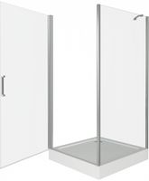 Душевой уголок Good Door Fantasy CR-80-С-CH 80x80 профиль Хром стекло прозрачное арт-ФА00022 — фото 2, Квадратные душевые уголки