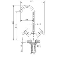 Товар: Смеситель для кухни Haiba Нержавеющая сталь арт-HB49808 - фото 2 Смеситель для кухни Haiba Нержавеющая сталь арт-HB49808 — фото 2, Смесители для кухни