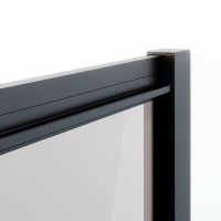 Душевая стенка Ambassador Forsa 80 профиль Черный стекло тонированное арт-80ABB — фото 4, Боковые стенки