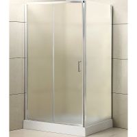 Душевой уголок BelBagno Uno 100х80 профиль Хром стекло рифленое арт-UNO-195-AH-1-100/80-P-Cr — фото 1, Прямоугольные душевые уголки
