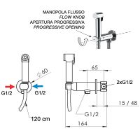Гигиенический душ со смесителем Remer Minimal Черный матовый арт-N64WNO — фото 2, Гигиенические души