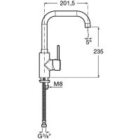 Смеситель для кухни Roca Targa Хром арт-5A8360C0M — фото 3, Смесители для кухни