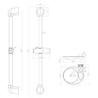 Душевая штанга Lemark Хром арт-LM8065C — фото 3, Штанги для душа