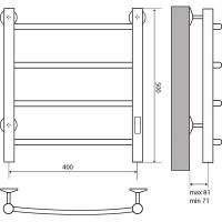 Товар: Электрический полотенцесушитель Melodia della vita Classica Ferrum 40х50 П4 Графит арт-MTRCEF4050gt - фото 2 Электрический полотенцесушитель Melodia della vita Classica Ferrum 40х50 П4 Графит арт-MTRCEF4050gt — фото 2, Электрические полотенцесушители