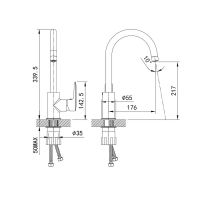 Смеситель для кухни Iddis Cuba Белый матовый арт-CUBWTFJi05 — фото 2, Смесители для кухни