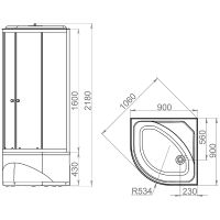 Душевая кабина Melodia della vita Classica 90x90 без гидромассажа арт-MB01010 — фото 3, Душевые кабины
