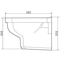 Биде Caprigo Tempo подвесное Белое арт-4704 — фото 3, Биде подвесные