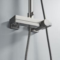 Душевая система Rose R18T с термостатом Оружейная сталь арт-R1896T — фото 5, Душевые стойки