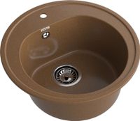 GRANFEST Мойка RONDO 510 1-чаша D-508мм терракот арт.GF- арт-R-510 терракот — фото 1, Кухонные мойки