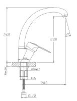 Смеситель для кухни Haiba Хром арт-HB4104-2 — фото 2, Смесители для кухни