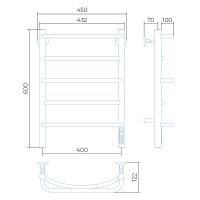 Товар: Электрический полотенцесушитель Larusso Евромикс КС П5 400х600 Черный арт-4670078536464 - фото 2 Электрический полотенцесушитель Larusso Евромикс КС П5 400х600 Черный арт-4670078536464 — фото 2, Электрические полотенцесушители