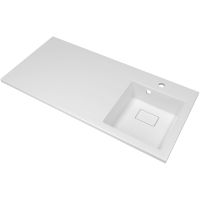 Раковина Florentina Аванти 100 R с местом под стиральную машину Белая арт-10.310.0R100.001 — фото 1, Раковины встраиваемые сверху