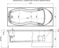 Акриловая ванна Aquanet Tessa NEW 170x70 — фото 3, Акриловые ванны