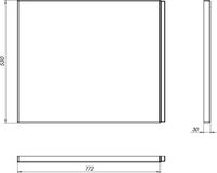 Товар: Боковой экран Aquanet Bright/Tea 80 00243606 - фото 3 Боковой экран Aquanet Bright/Tea 80 00243606 — фото 3, Экраны для ванн