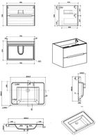 Комплект Тумба River80 подвесная с раковиной 800x480x550 PARLY Spa — фото 5, Аксессуары для ванной